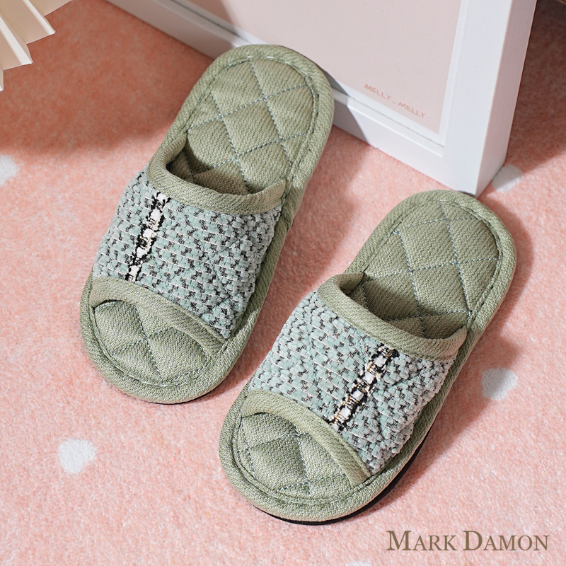 Gyerekek beltéri papucs – uniszex, pamut felső rész, talp marhaínból, vastagított kivitel, csúszásmentes és csendes, minden évszakra, koreai stílus