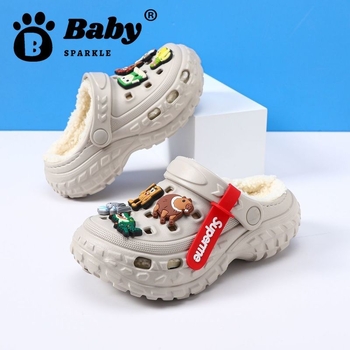 Rajzfilm mintás gyermek papucs, párnázott bélés, EVA felsőrész, EVA talp, eredet: Wenzhou, Zhejiang