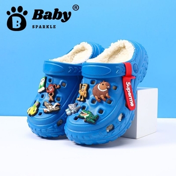 Rajzfilm mintás gyermek papucs, párnázott bélés, EVA felsőrész, EVA talp, eredet: Wenzhou, Zhejiang