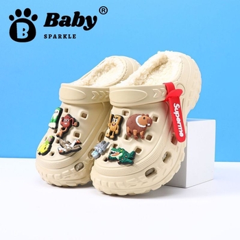 Rajzfilm mintás gyermek papucs, párnázott bélés, EVA felsőrész, EVA talp, eredet: Wenzhou, Zhejiang