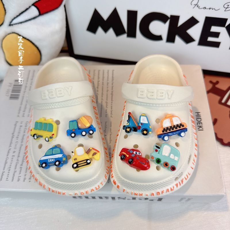 Gyerekek EVA papucs mérnöki autó mintával, 1-3 éveseknek, nyár