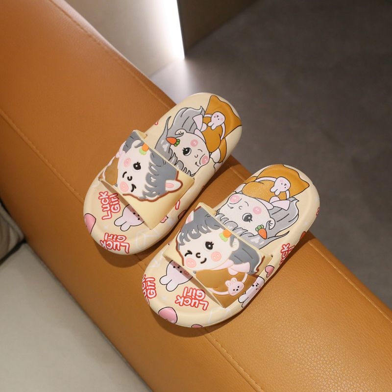 Gyerekeknek szóló rajzfilmfigurás papucs | felső PVC, talp PVC, Cartoon minta, lélegző, csúszásmentes