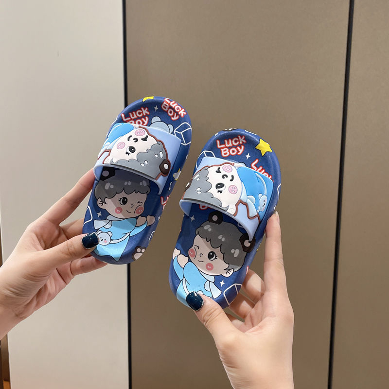 Gyerekeknek szóló rajzfilmfigurás papucs | felső PVC, talp PVC, Cartoon minta, lélegző, csúszásmentes