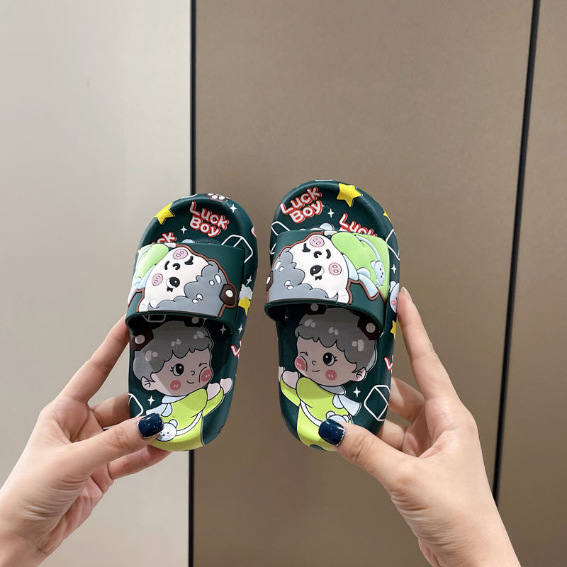 Gyerekeknek szóló rajzfilmfigurás papucs | felső PVC, talp PVC, Cartoon minta, lélegző, csúszásmentes