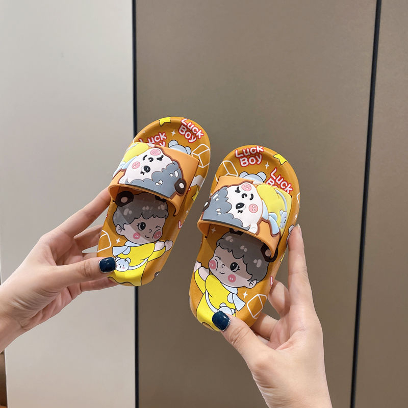 Gyerekeknek szóló rajzfilmfigurás papucs | felső PVC, talp PVC, Cartoon minta, lélegző, csúszásmentes