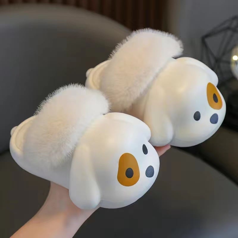 Papuci de interior pentru copii, din bumbac, Kepima, cu imprimeu desen animat, unisex, talpă EVA și căptușeală velur moale, pentru copii 4–16 ani