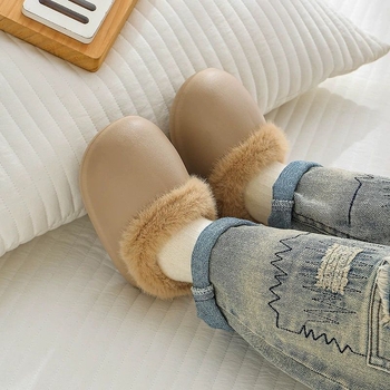 Papuci pentru copii mici, partea superioară din microfibră și talpa EVA, brand White Crane, stil simplu, pentru vârsta 1–3 ani