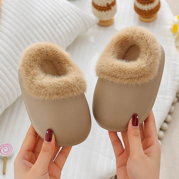 Papuci pentru copii mici, partea superioară din microfibră și talpa EVA, brand White Crane, stil simplu, pentru vârsta 1–3 ani