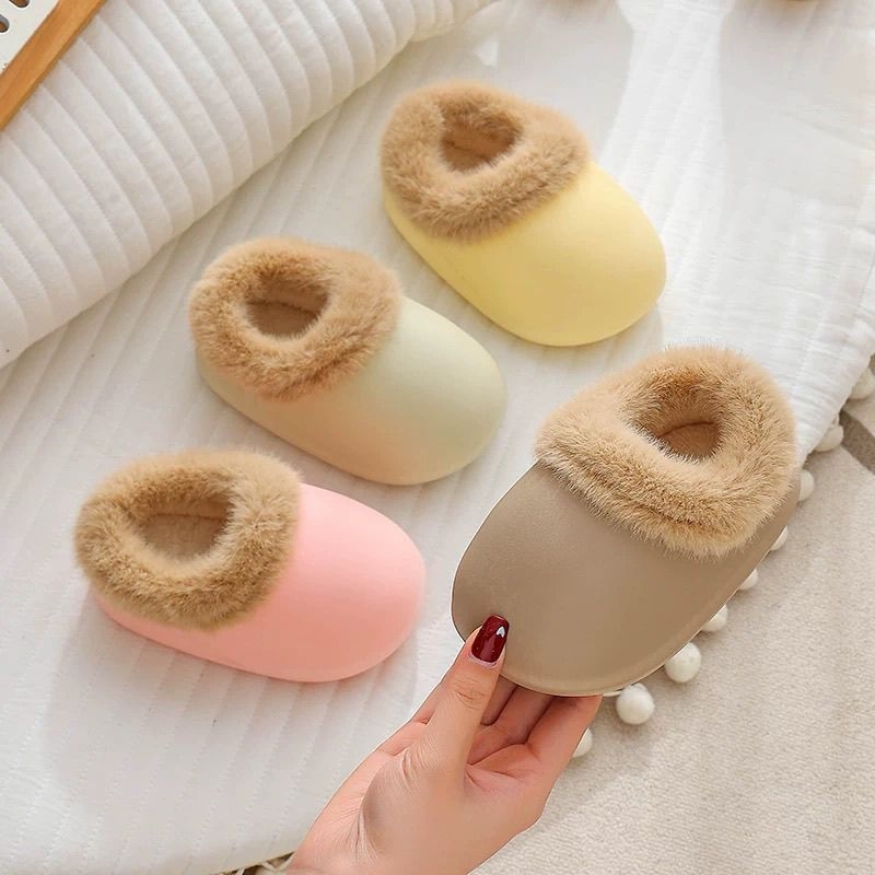 Papuci pentru copii mici, partea superioară din microfibră și talpa EVA, brand White Crane, stil simplu, pentru vârsta 1–3 ani