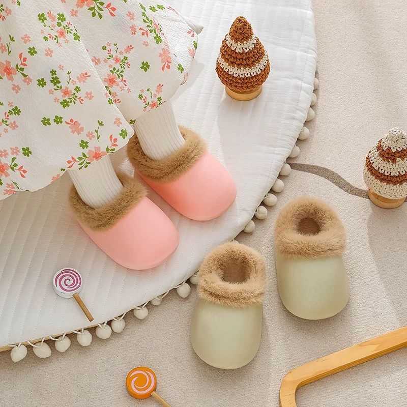 Papuci pentru copii mici, partea superioară din microfibră și talpa EVA, brand White Crane, stil simplu, pentru vârsta 1–3 ani