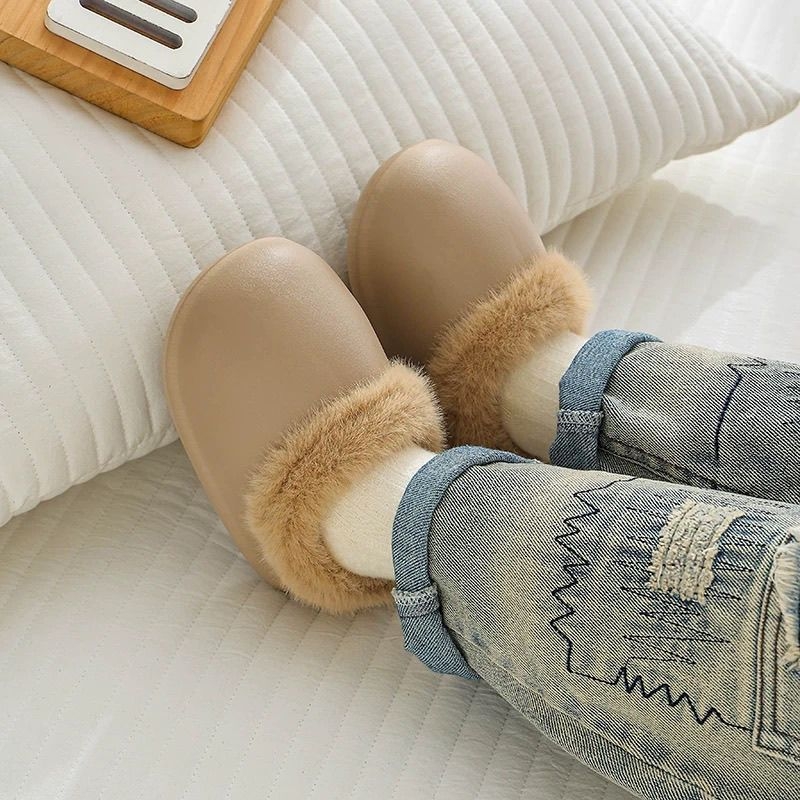 Papuci pentru copii mici, partea superioară din microfibră și talpa EVA, brand White Crane, stil simplu, pentru vârsta 1–3 ani