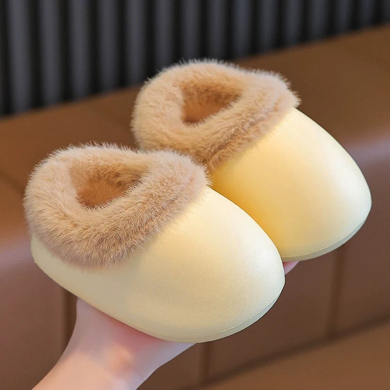 Papuci pentru copii mici, partea superioară din microfibră și talpa EVA, brand White Crane, stil simplu, pentru vârsta 1–3 ani