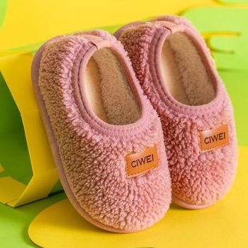 Papuci de casă din bumbac pentru copii 1-3 ani, unisex, interior iarna, talpă EVA antiderapant, imprimeu desen animat