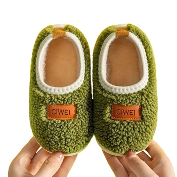 Papuci de casă din bumbac pentru copii 1-3 ani, unisex, interior iarna, talpă EVA antiderapant, imprimeu desen animat