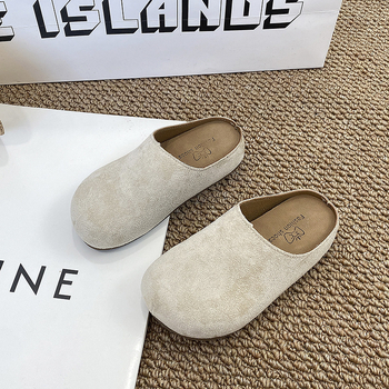 Papuci slip-on unisex pentru copii, stil coreean, velur (7–16 ani, suprafața: velur, talpă: cauciuc, stil: coreean, sezon: primăvară și toamnă 2025)