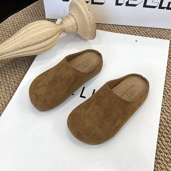 Papuci slip-on unisex pentru copii, stil coreean, velur (7–16 ani, suprafața: velur, talpă: cauciuc, stil: coreean, sezon: primăvară și toamnă 2025)