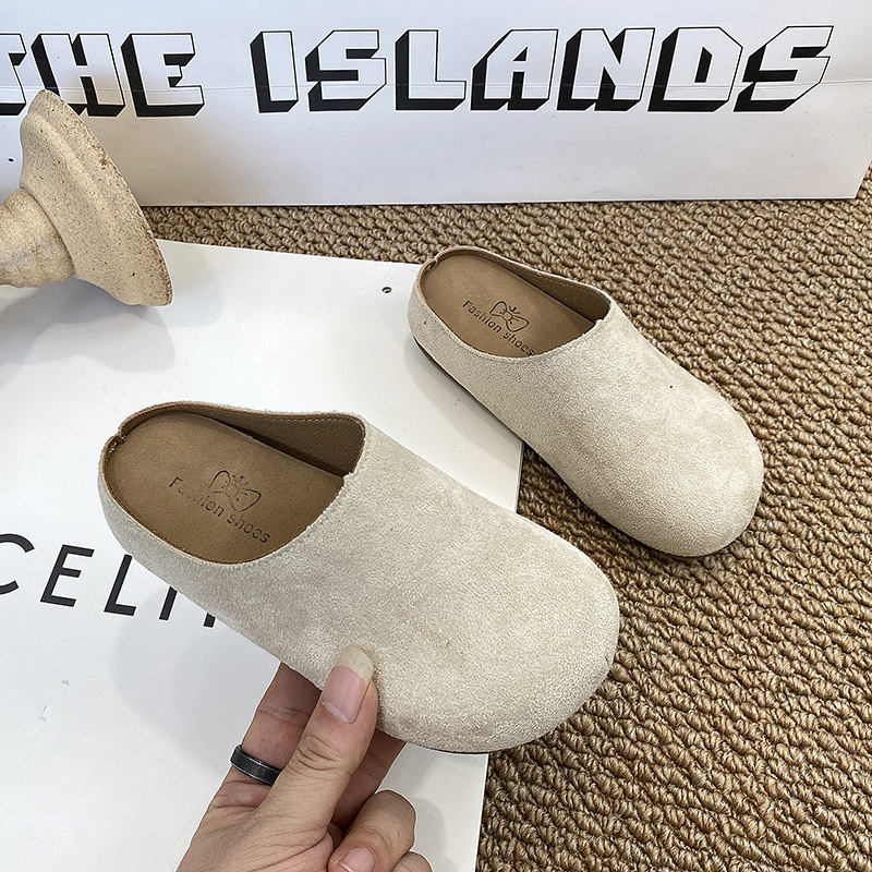 Papuci slip-on unisex pentru copii, stil coreean, velur (7–16 ani, suprafața: velur, talpă: cauciuc, stil: coreean, sezon: primăvară și toamnă 2025)