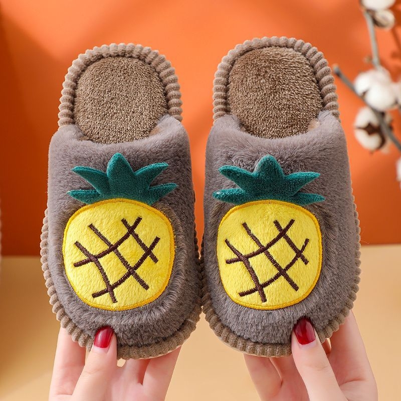 Papuci interior din bumbac pentru copii, cu iepuraș desene animate, talpă PVC, pentru copii 1–3 ani