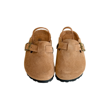 Ruizu papuci Cork pentru copii, stil K, partea superioară nubuc frosted, talpă din cauciuc, culoare solidă, unisex pentru copii 1–3 și 4–6 ani, lansare toamnă 2024, primăvară-toamnă (Brand: Ruizu; Superior: nubuk; Categorie: papuci Cork; Stil: K-style; Tal