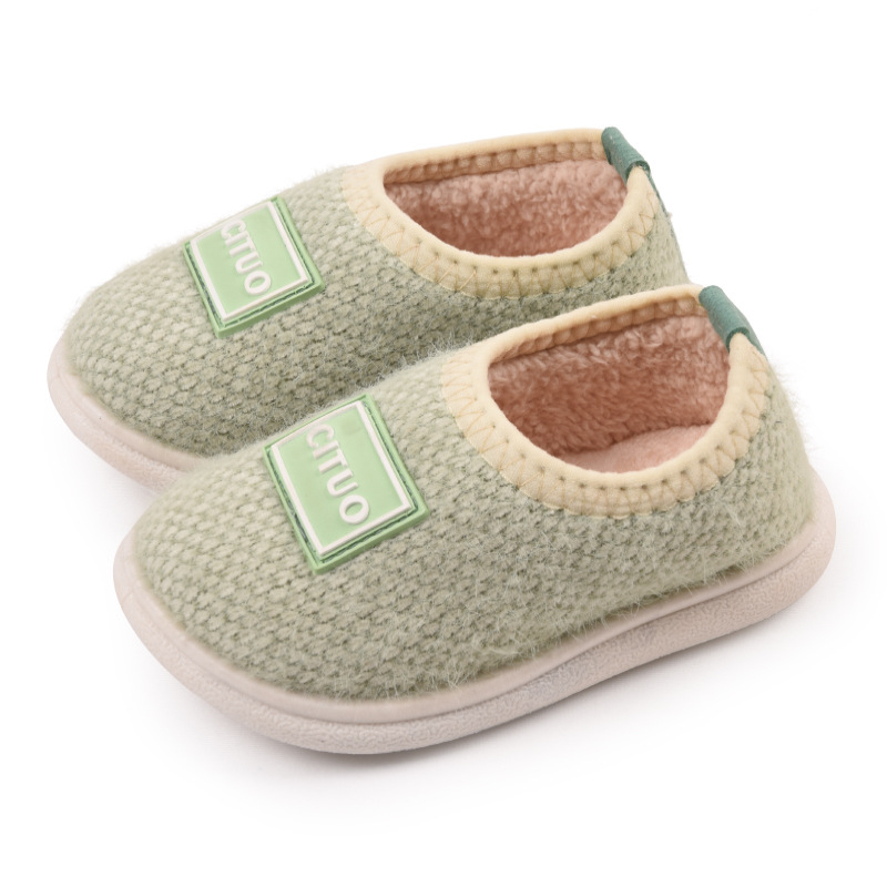 Dječje unutarnje papuče za jesen/zimu, protuklizna TPR podloga, mink krzno, za uzrast 1–12 godina