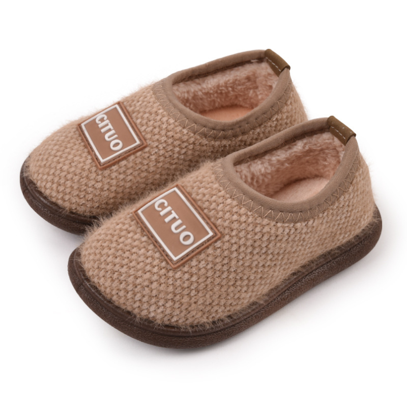 Dječje unutarnje papuče za jesen/zimu, protuklizna TPR podloga, mink krzno, za uzrast 1–12 godina