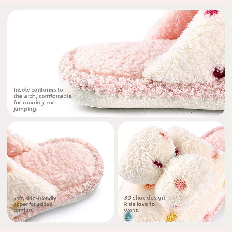 Pamučne papuče za djecu, unisex, prugast uzorak, EVA potplata, jesen-zima, stil princeze