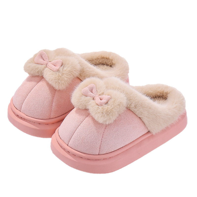 Dječje pamučne papuče za kuću, zimski model 2025, unisex, EVA potplat protiv klizanja, fleecem obloga