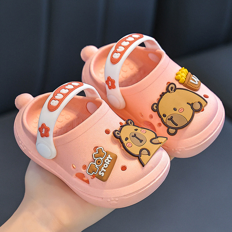 Dječje PVC sandale s cartoon uzorkom - unisex, gornji dio PVC, đon PVC, prozračne, ljeto