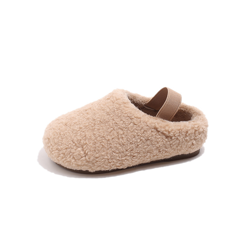 Dječje pamučne papuče s fleec podstavom, slip-on, zimska toplina, unisex