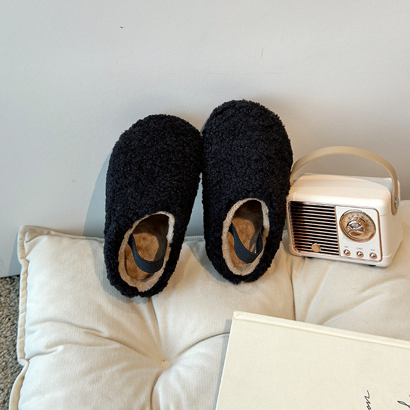Dječje pamučne papuče s fleec podstavom, slip-on, zimska toplina, unisex