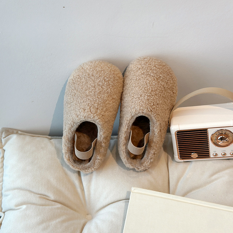 Dječje pamučne papuče s fleec podstavom, slip-on, zimska toplina, unisex