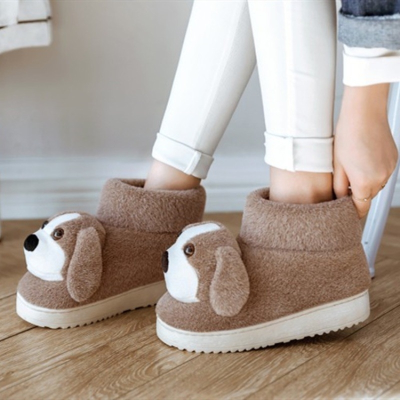Dječje pamučne papuče s motivom psa, zatvorenim petama, kućne papuče, unisex