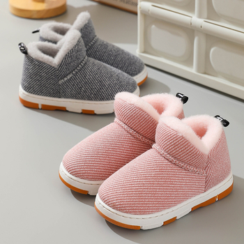 Dječje djevojačke zimske plišane papuče s debelom gumom, za djevojčice 4–16 godina, jesenji stil