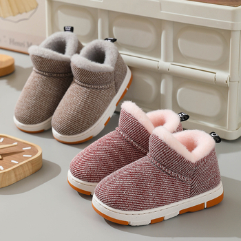 Dječje djevojačke zimske plišane papuče s debelom gumom, za djevojčice 4–16 godina, jesenji stil