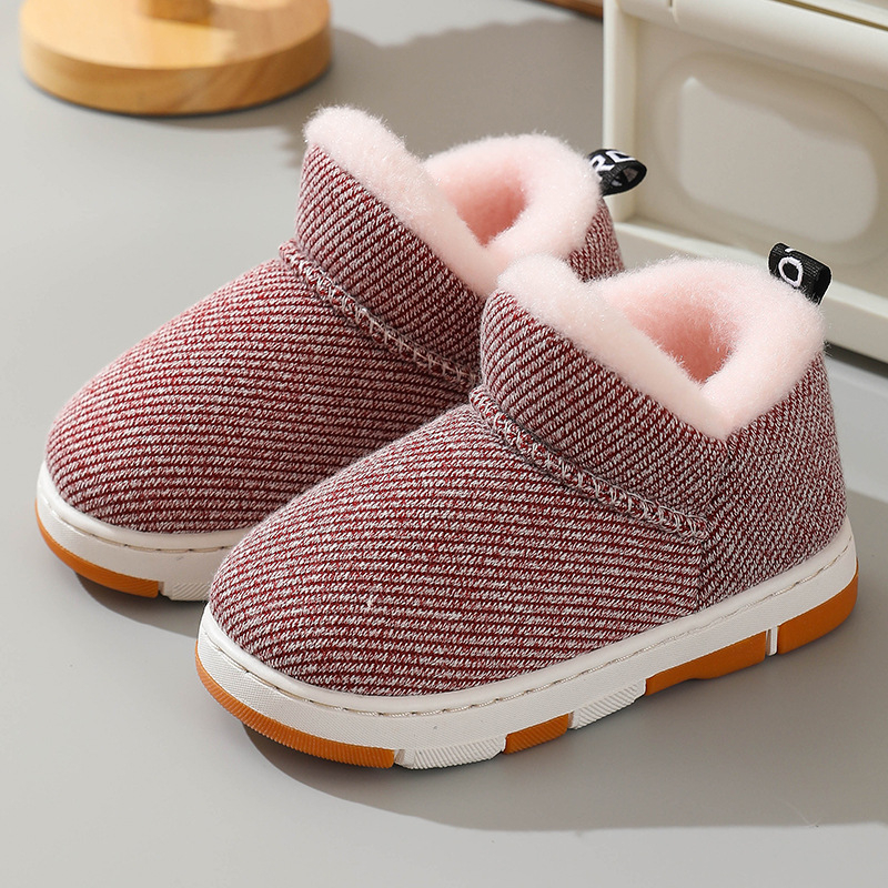 Dječje djevojačke zimske plišane papuče s debelom gumom, za djevojčice 4–16 godina, jesenji stil