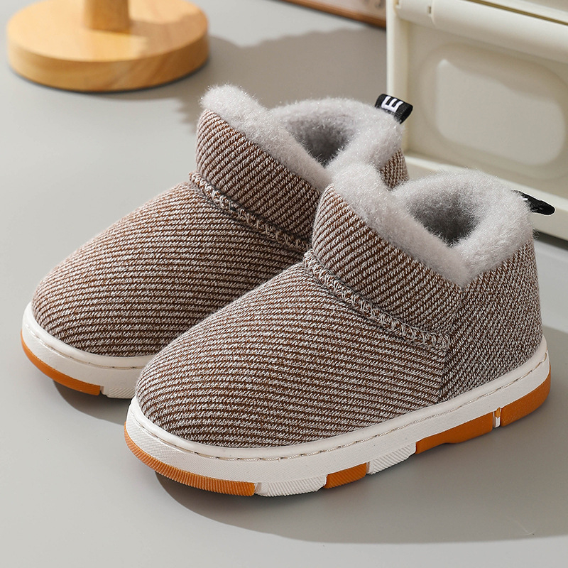 Dječje djevojačke zimske plišane papuče s debelom gumom, za djevojčice 4–16 godina, jesenji stil