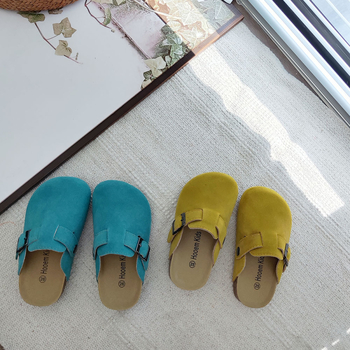 Dječje papuče od pluta, korejskog stila, zatvoren prst, slip-on, unisex, jesen–proljeće 2025