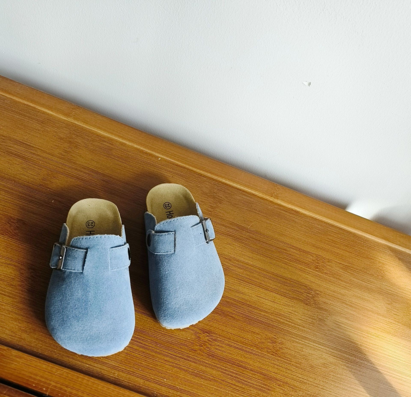 Dječje papuče od pluta, korejskog stila, zatvoren prst, slip-on, unisex, jesen–proljeće 2025