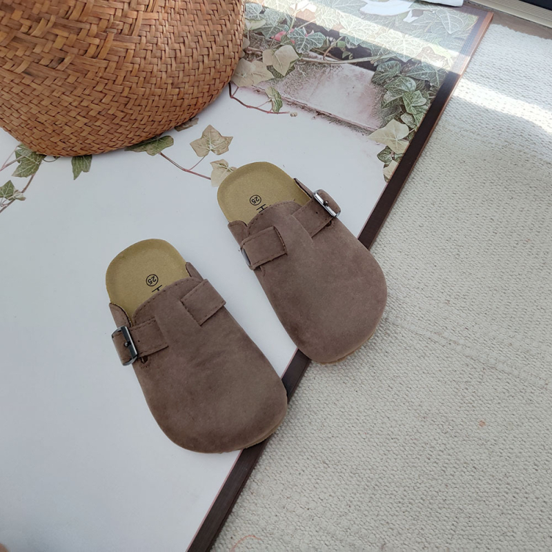 Dječje papuče od pluta, korejskog stila, zatvoren prst, slip-on, unisex, jesen–proljeće 2025