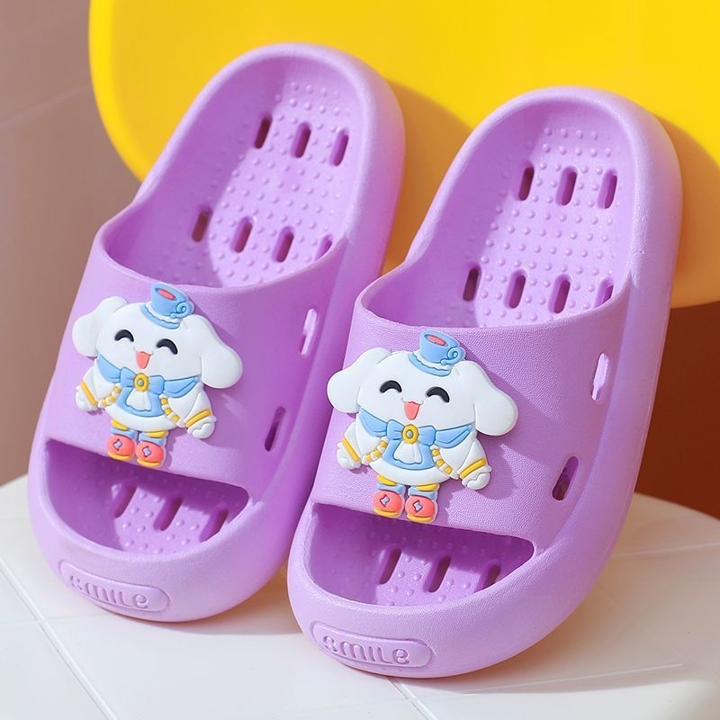 Dječje indoor papuče za djevojčice – Cartoon uzorak, PVC gornji dio i đon, brzo sušenje, protuklizne (4–12 godina)