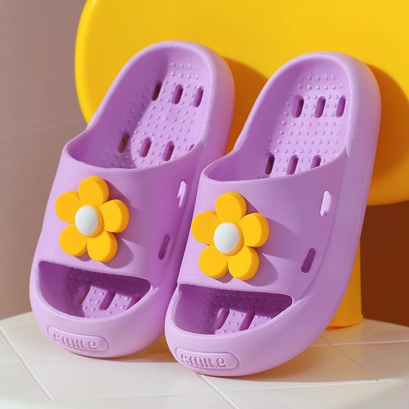 Dječje indoor papuče za djevojčice – Cartoon uzorak, PVC gornji dio i đon, brzo sušenje, protuklizne (4–12 godina)