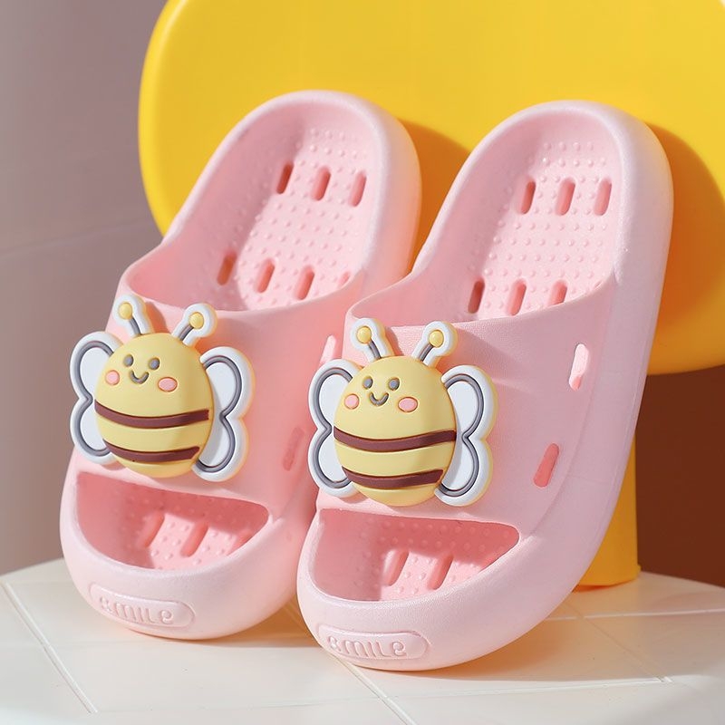 Dječje indoor papuče za djevojčice – Cartoon uzorak, PVC gornji dio i đon, brzo sušenje, protuklizne (4–12 godina)