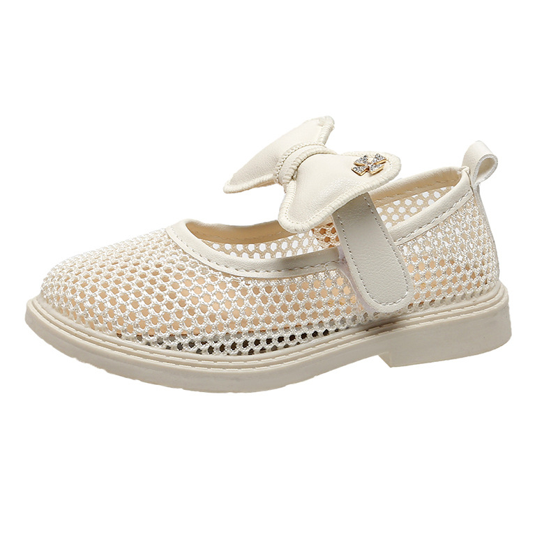 Sandale sportive din plasă pentru copii, cu fundă, răcoroase pentru vară; pentru fete; Fără căptușeală; Vârste 4–12; Vară 2023