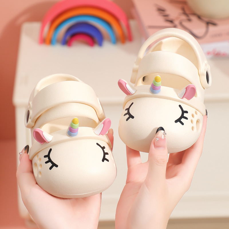 Dječje Crocs-stil EVA sandale s zatvorenim prstima, unisex, za dob 1–16 godina, motiv jednorog Cartoon Paradise, proljetno izdanje 2025