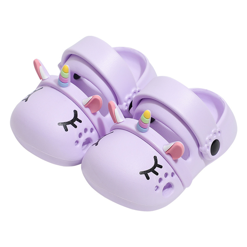 Dječje Crocs-stil EVA sandale s zatvorenim prstima, unisex, za dob 1–16 godina, motiv jednorog Cartoon Paradise, proljetno izdanje 2025