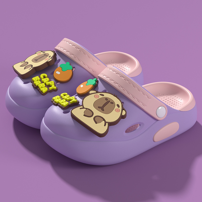 Sandale pentru copii din EVA perforate — slip-on, unisex, fără căptușeală, antiderapante interne