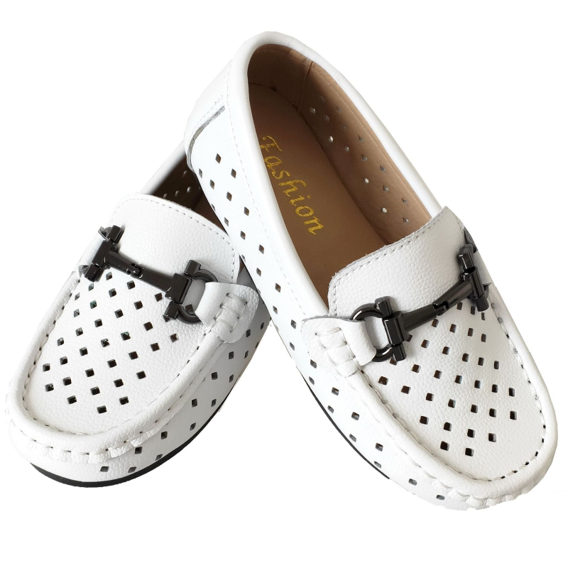 Pantofi pentru copii cu perforații, partea superioară din piele split, branț din piele naturală, manufactură manuală, gardă joasă, stil coreean