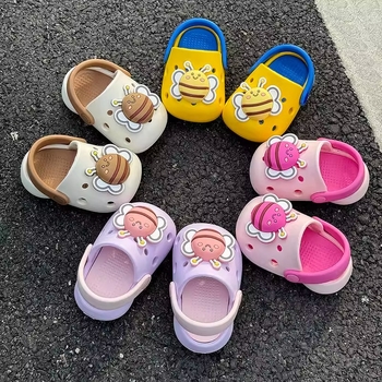 Pantofi de plajă pentru copii, cu partea superioară din EVA, pentru vârstele 2–5 ani, fără căptușeală, stil Cartoon Paradise