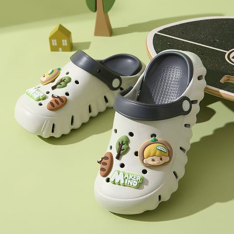 Mingya Dječje EVA sandale za plažu - Unisex, Cartoon Paradise Stil, Dvostruka Upotreba, Dvobojna Potplata