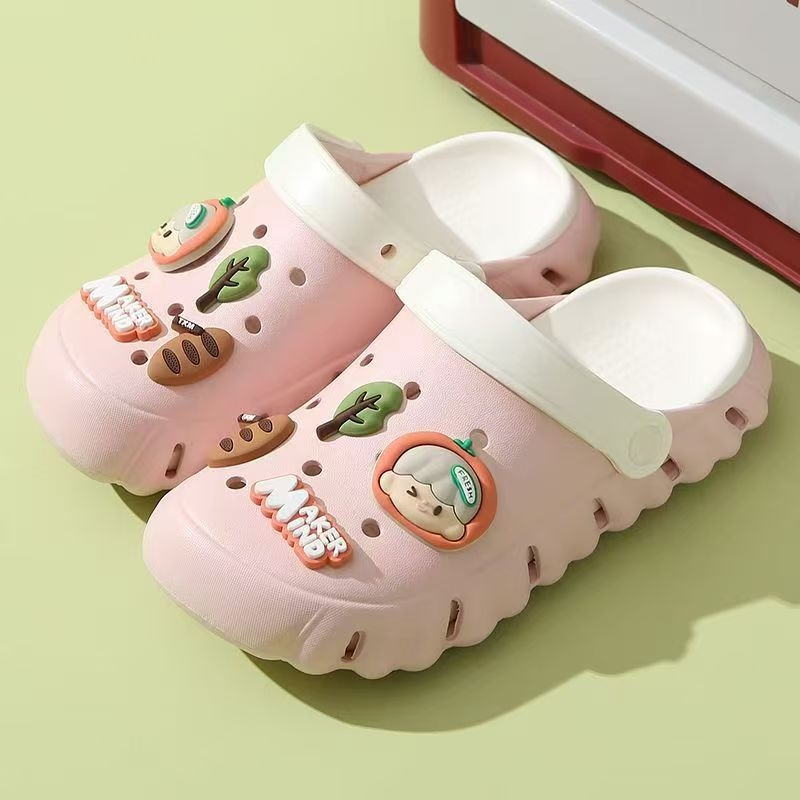 Mingya Dječje EVA sandale za plažu - Unisex, Cartoon Paradise Stil, Dvostruka Upotreba, Dvobojna Potplata